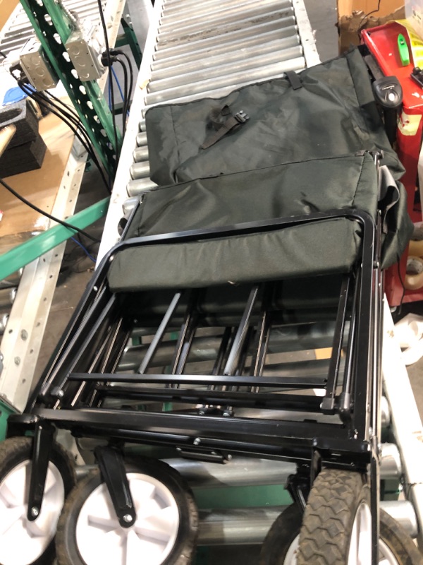 Photo 1 of *MAJOR DAMAGE SEE NOTES*
MacSports Collapsible Folding Outdoor Utility Wagon, Black Wagon