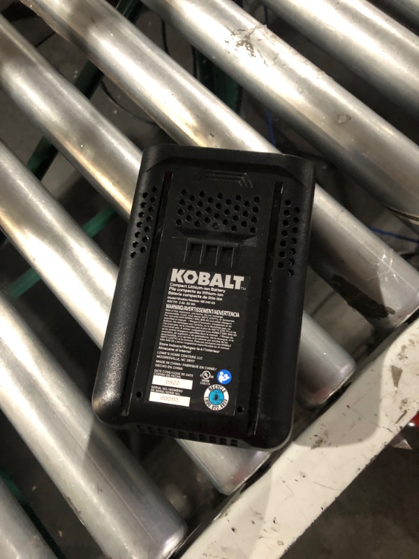 Photo 3 of Kobalt 40-Volt Max 2.5-Amps Rechargeable Lithium Ion (Li-Ion) Cordless Power Equipment Battery