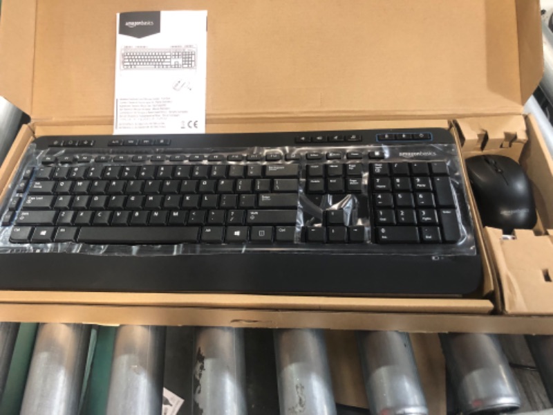 Photo 2 of Amazon Basics Wireless Computer Keyboard and Mouse Combo 