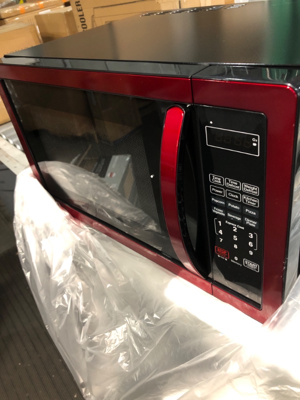 Photo 2 of ***NONFUNCTIONAL - SEE NOTES***
Farberware Classic FMO11AHTBKN 1.1 Cu. Ft. 1000-Watt Microwave Oven with LED Lighting, Metallic Red