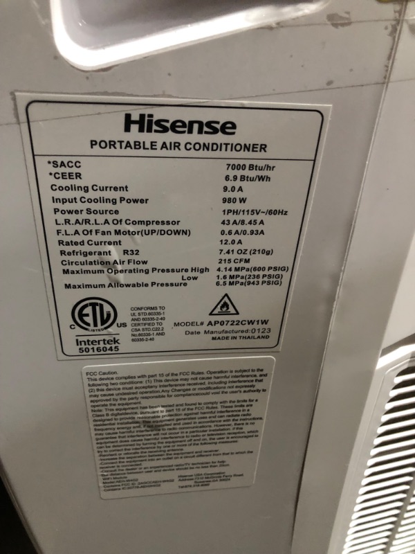 Photo 5 of [READ NOTES]
HISENCE AIR CONDITIONER 
