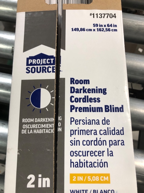 Photo 1 of *USED* PROJECT SOURCE 2 IN DARKENING CORDLESS BLINDS 
59x64in