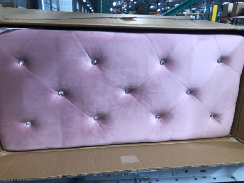 Photo 3 of *FOR PARTS, SEE NOTES*
AWQM Upholstered Storage Ottoman - 37.4"  - Pink