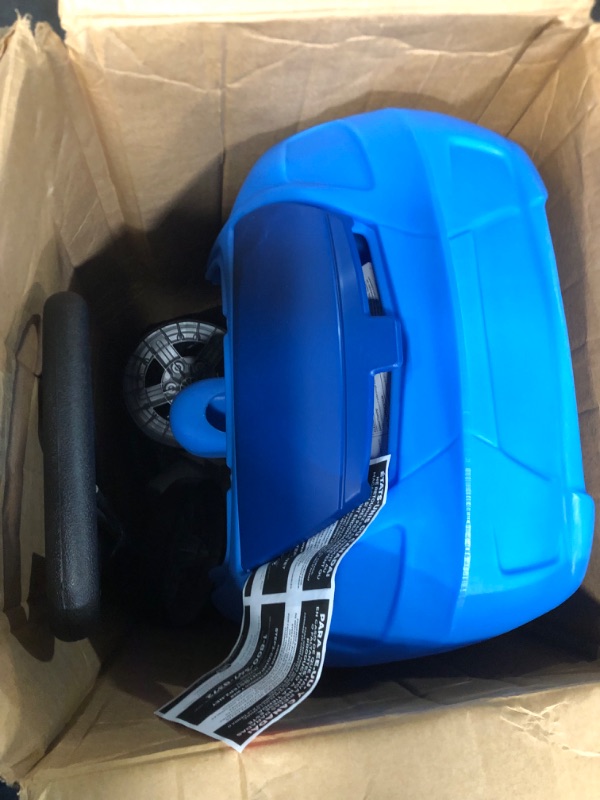 Photo 4 of **MISSING ONE WHEEL** Step2 Whisper Ride II Ride On Push Toy Car, Blue – Ride On Car With Included Seat Belt,