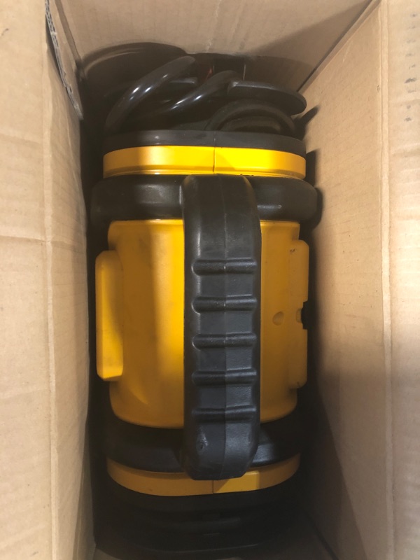 Photo 1 of DEWALT DXAEPS14 1600 Peak Battery Amp 12V Automotive Jump Starter/Power Station with 500 Watt AC Power Inverter, 120 PSI Digital Compressor, and USB Power , Yellow