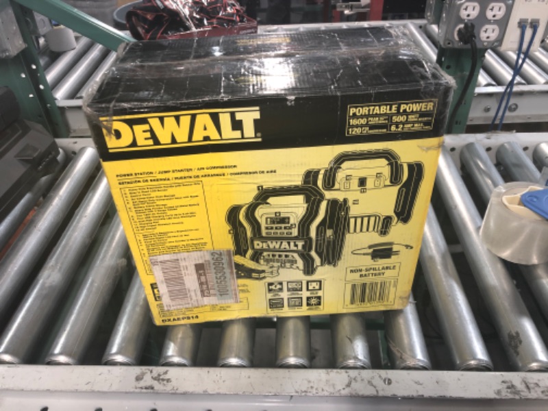 Photo 3 of DEWALT DXAEPS14 1600 Peak Battery Amp 12V Automotive Jump Starter NOT TESTED 