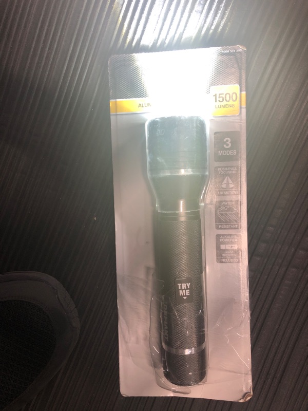 Photo 2 of Defiant 1500 Lumens LED Aluminum Flashlight Durable Construction Case 18-Hour Run
