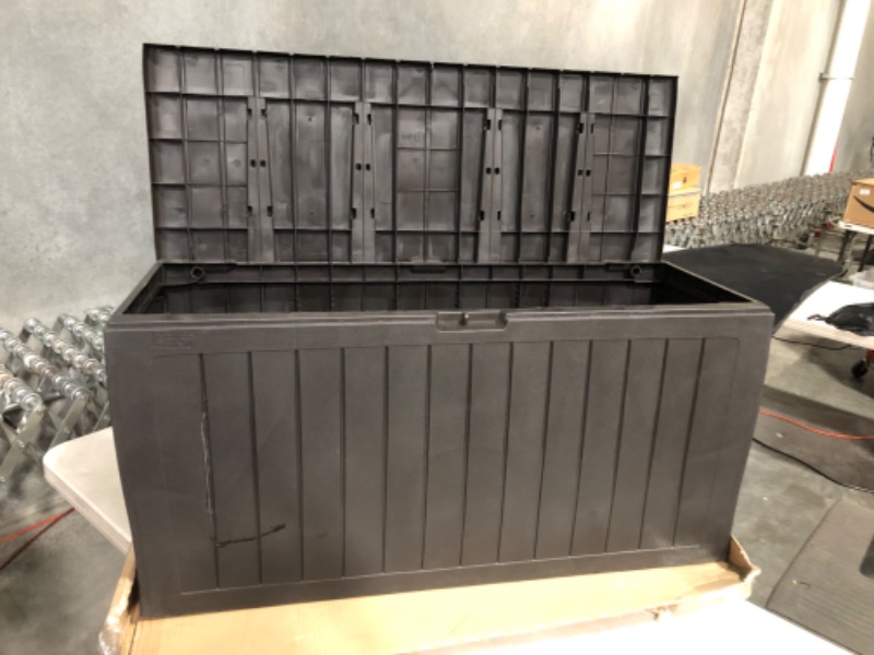 Photo 1 of *MINOR DAMAGE*
Flamaker 230 Gallon XXL Resin Deck Box 57.5"L x 31.8"W x 33.9"H