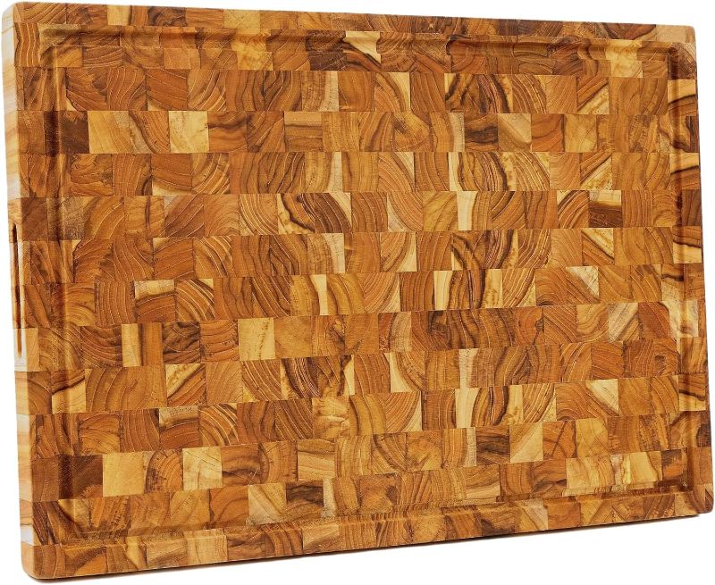 Photo 3 of 
Large End-Grain Teak Wood Cutting Board,