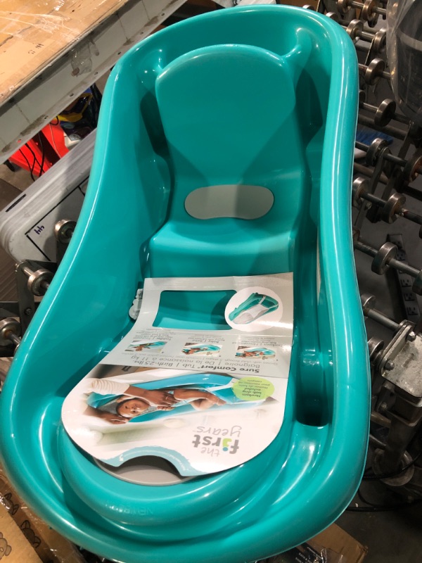 Photo 2 of **SEE NOTES**
The First Years Sure Comfort Deluxe Newborn to Toddler Tub, Teal Aqua