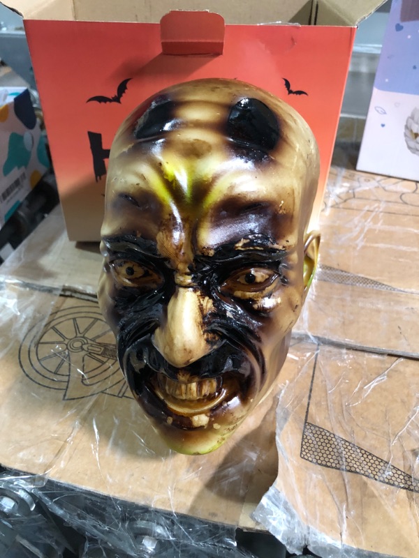 Photo 1 of ***NON-REFUNDABLE MISCELLANEOUS BUNDLE*** Lighted Zombie creepy head, Blue Boys Prince Charming Costume, Halloween Pumpkin Witch Costume