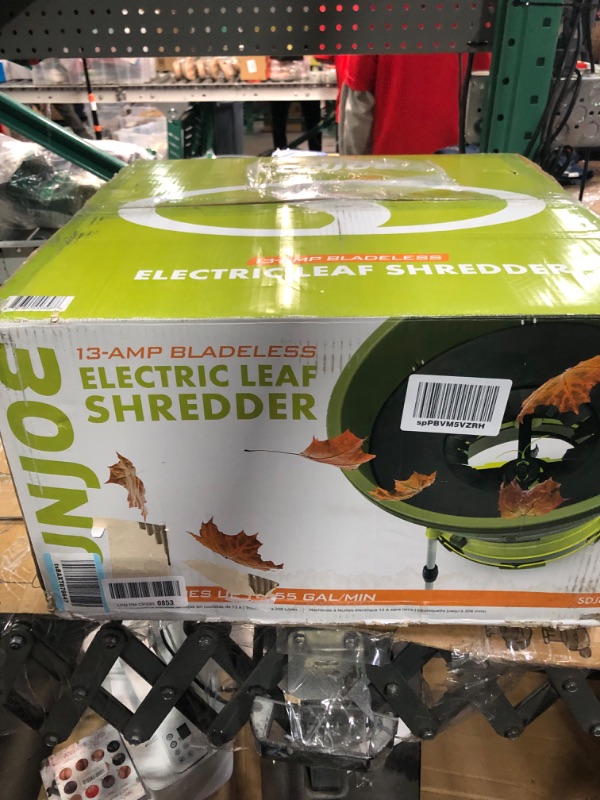 Photo 3 of [FOR PARTS, READ NOTES]
Sun Joe SDJ616 Electric Leaf Mulcher/Shredder 13-Amp 16:1 Reduction Ratio, 8,000-RPM, Mulch up to 55-Gallons per Minute NONREFUNDABLE