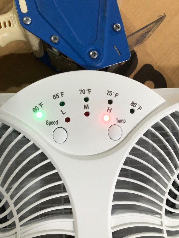 Photo 4 of * used * functional * 
Genesis Twin Fan High Velocity Reversible AirFlow Fan, LED Indicator Lights Adjustable Thermostat & Max Cool Technology