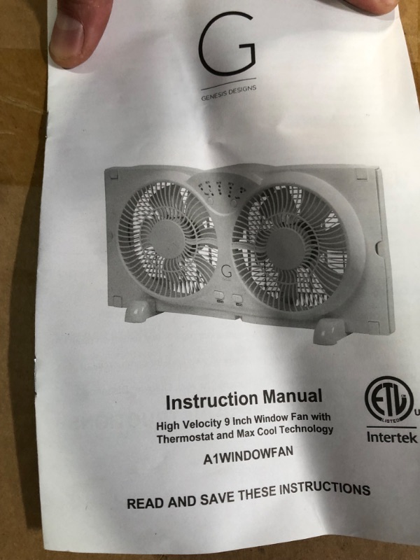 Photo 5 of * used * functional * 
Genesis Twin Fan High Velocity Reversible AirFlow Fan, LED Indicator Lights Adjustable Thermostat & Max Cool Technology