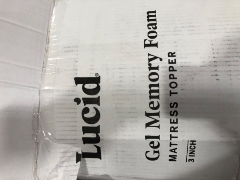 Photo 4 of Lucid 3 Inch Mattress Topper Queen - Gel Infused Memory Foam – Memory Foam Mattress Topper Queen – Ventilated Design – CertiPur Certified 3 Inch Queen Topper Only