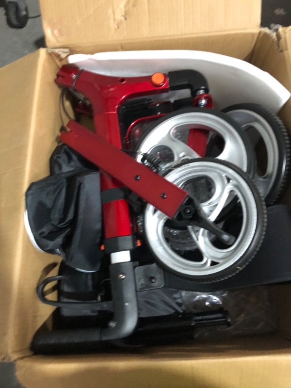 Photo 2 of **PARTS** **SEE NOTES** Healconnex Luxury Rollator Walkers RED