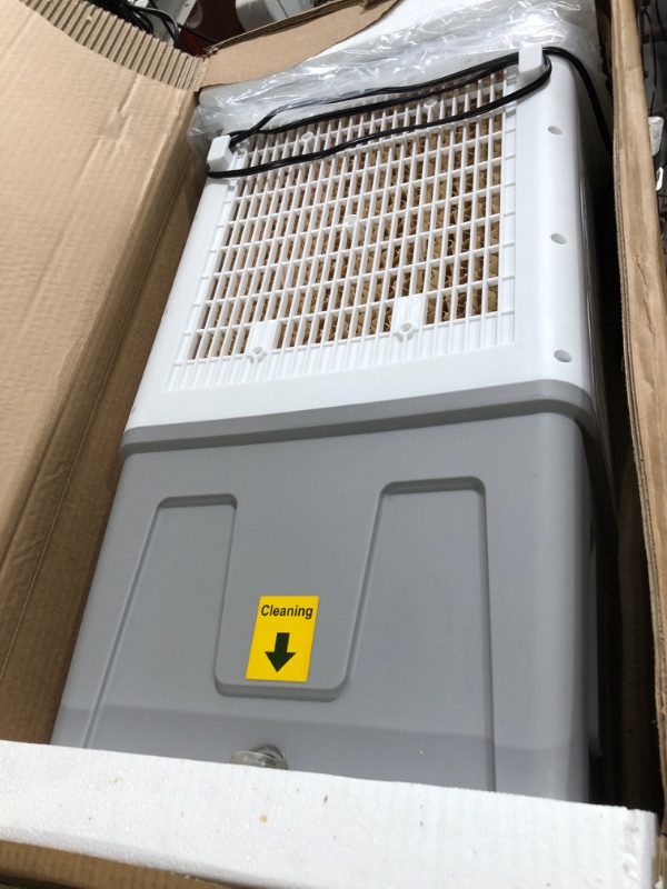 Photo 2 of (USED ADN FOR PARTS!!!!) Portable Evaporative Cooler ALPACA 2200CFM Personal Swamp Cooler, 120°Oscillation Swamp Cooler with Remote Control, Timer, Humidifier, 3 Wind Speeds, 4 Ice Packs for Room Office Dorms Outdoor, 5.5 Gal