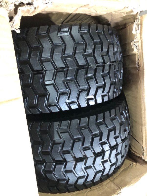 Photo 2 of 2-Pack 15x6.50-6 Flat-Free Tire with Rim,3"Centered Hub with 3/4" Ball Bearing,w/Grease Fitting?500lbs Capacity,15x6.50x6 No-Flat Solid Rubber Turf Wheel,for Riding Lawn mower,Garden Cart