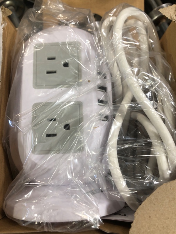 Photo 2 of Tower Surge Protector Power Strip 10 ft Cord, TESSAN Long Extension Cord with Multiple Outlets, 8 AC Outlets with 4 USB Ports Charging Station, Home Office Supplies, Dorm Room Essentials 10 Feet