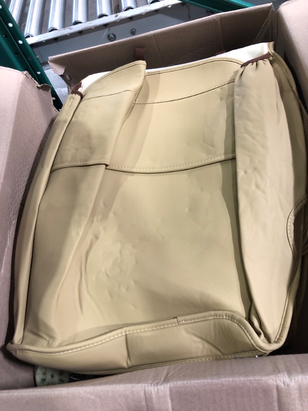 Photo 3 of ***MISSING SOME COVERS**
OASIS AUTO Car Seat Covers Accessories Full Set Premium Nappa Leather (OS-001 Tan) FULL SET TAN