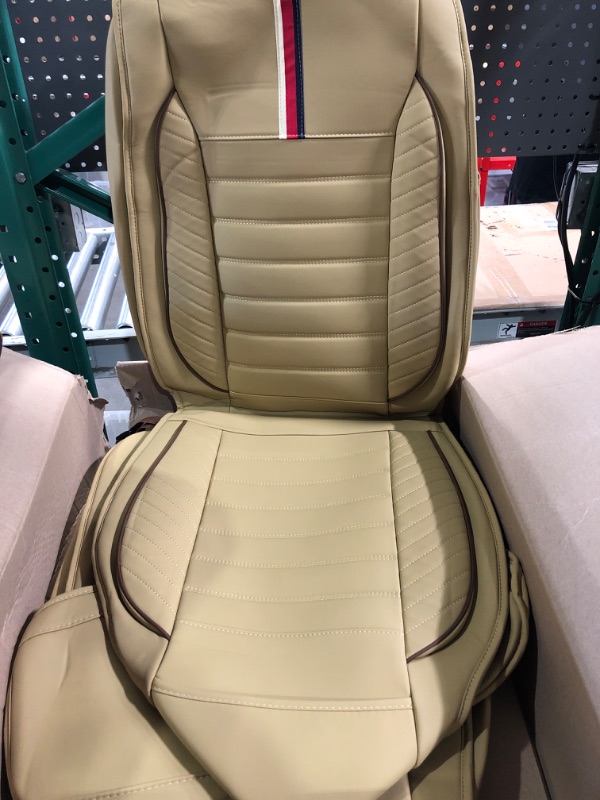 Photo 2 of ***MISSING SOME COVERS**
OASIS AUTO Car Seat Covers Accessories Full Set Premium Nappa Leather (OS-001 Tan) FULL SET TAN