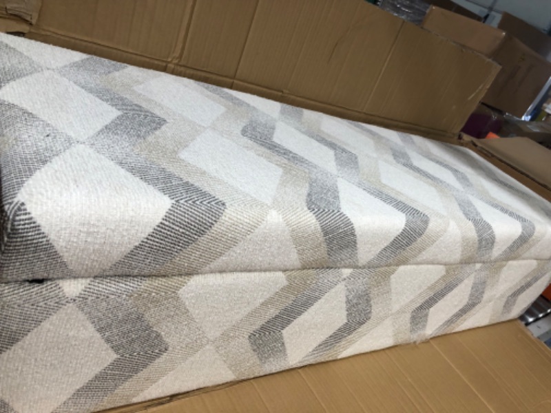 Photo 1 of HomePop Modern Tufted Home Decor|Bench with Storage for Living Room & Bedroom, Large, Geo Woven Large Geo Woven