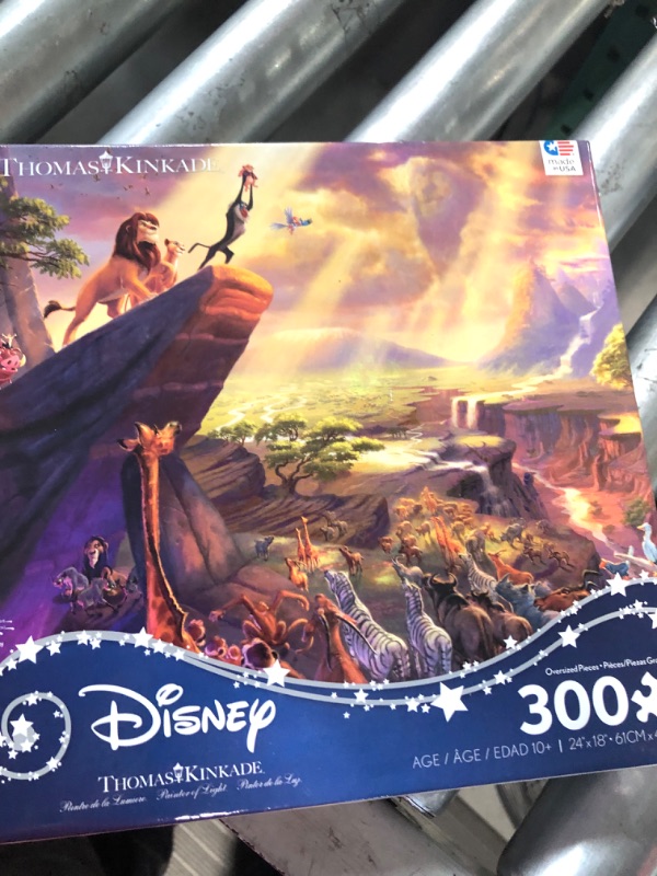 Photo 4 of 2 pack********
Thomas Kinkade: Disney - Lion King - Large Piece Ceaco Thomas Kinkade Disney - Aladdin Puzzle - 300 Pieces