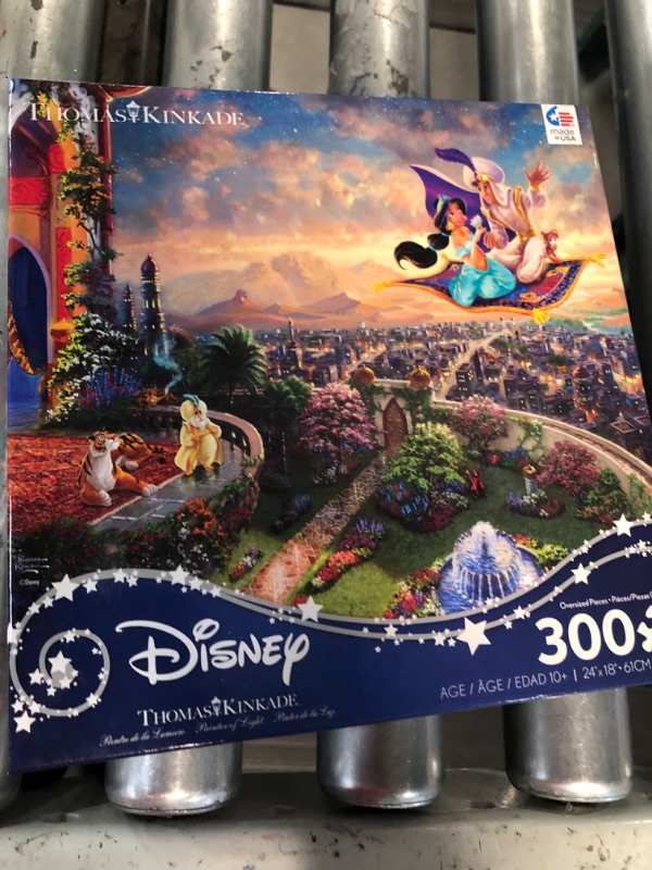 Photo 3 of 2 pack********
Thomas Kinkade: Disney - Lion King - Large Piece Ceaco Thomas Kinkade Disney - Aladdin Puzzle - 300 Pieces