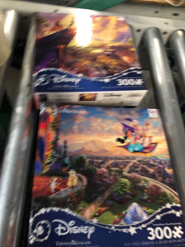 Photo 5 of 2 pack********
Thomas Kinkade: Disney - Lion King - Large Piece Ceaco Thomas Kinkade Disney - Aladdin Puzzle - 300 Pieces