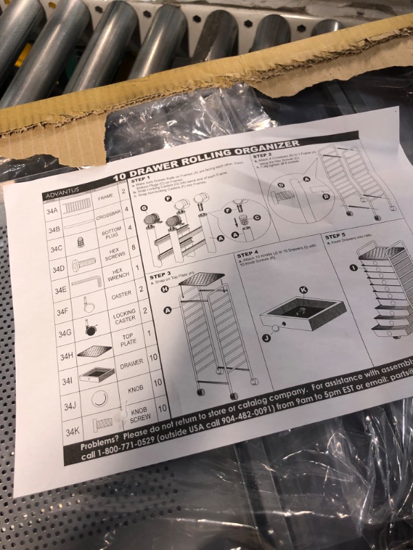 Photo 5 of ***1 DRAWER MISSING - OTHER PARTS LIKELY MISSING AS WELL***
Advantus, AVT34004, 10-Drawer Organizer, 1 Each, Multi