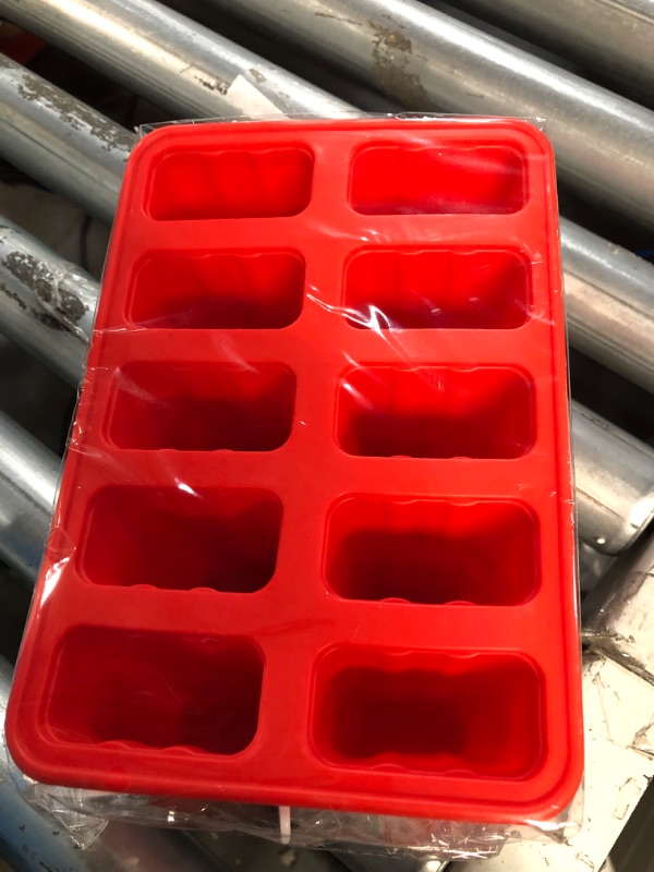 Photo 3 of Silicone Popsicle Molds 10-cavity 2 Pack (Red)