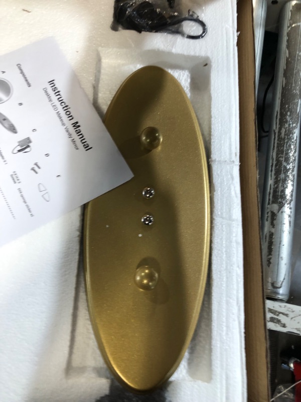 Photo 1 of * no power cord *
LVSOMT 20" Vanity Makeup Mirror with Lights Gold
