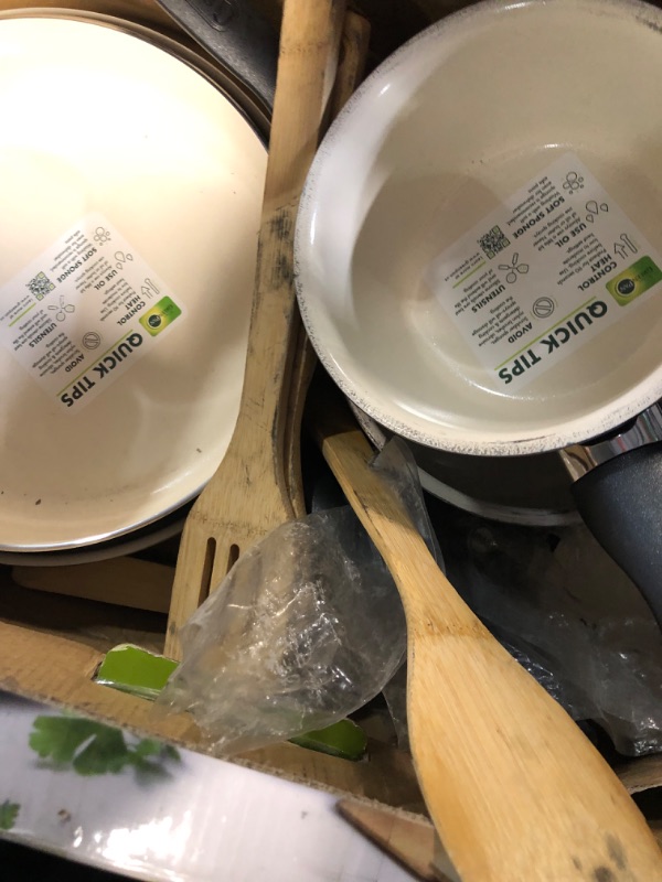 Photo 1 of [READ NOTES]
GreenPan Rio Healthy Ceramic Nonstick 16 Piece Cookware Pots and Pans Set, PFAS-Free, Dishwasher Safe, Black