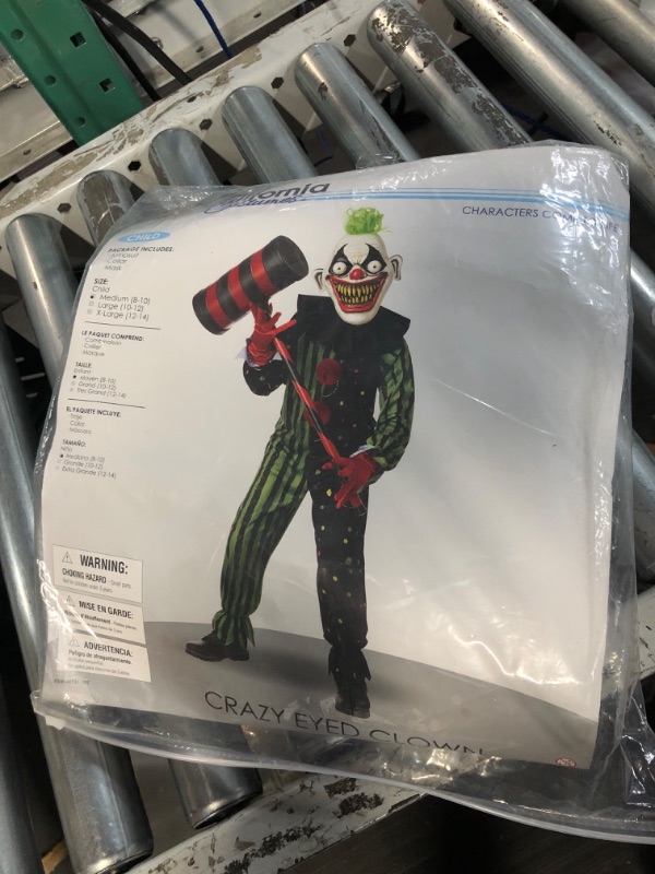 Photo 4 of Boy's Crazy Eyed Clown Child Costume Medium (size 8-10)