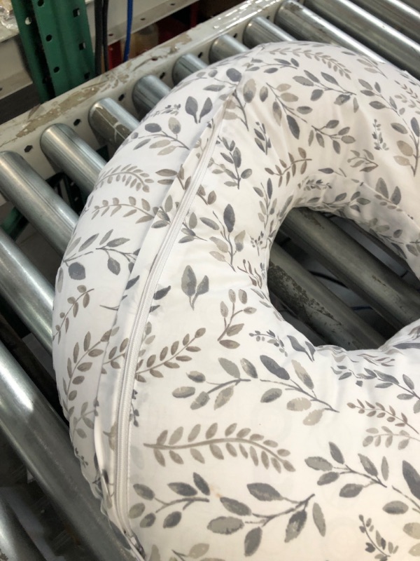 Photo 3 of Boppy Original Support Nursing Pillow, Gray Taupe Leaves