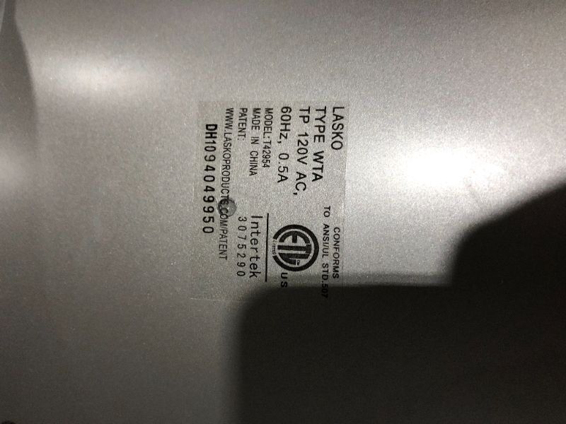 Photo 3 of ***NONFUNCTIONAL - DOES NOT POWER ON***
Lasko Portable Electric 42.5" Oscillating Tower Fan with Nighttime Setting, T42954