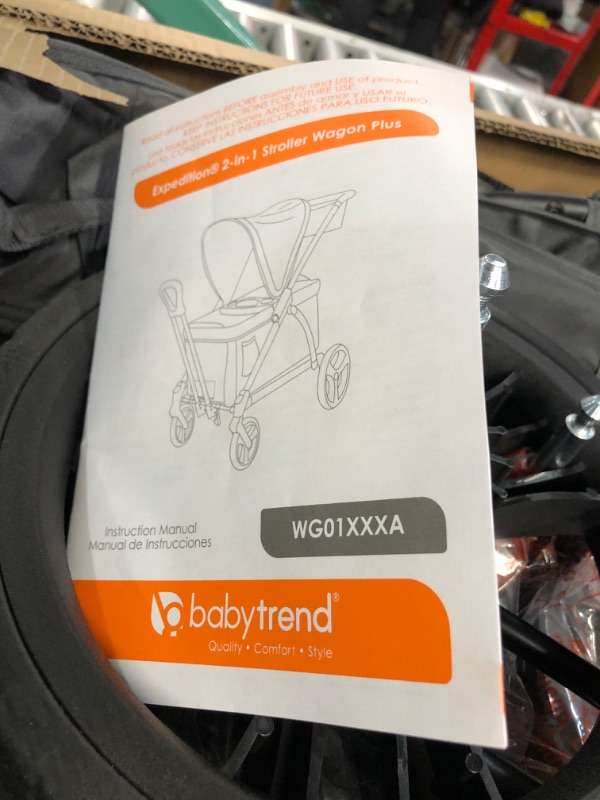 Photo 3 of Baby Trend Expedition 2-in-1 Stroller Wagon PLUS, Ultra Grey