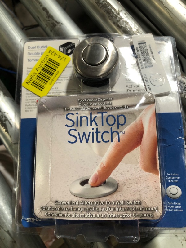 Photo 3 of InSinkErator SinkTop Switch 7.5-in Satin Nickel Plastic Garbage Disposal Switch