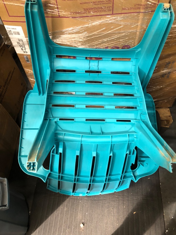 Photo 3 of ***MINOR DAMAGE - SEE PICTURES***
Style Selections Patio Conversation Stackable Teal Resin Frame Stationary Adirondack Chair