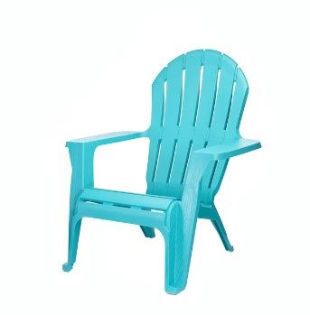 Photo 1 of ***MINOR DAMAGE - SEE PICTURES***
Style Selections Patio Conversation Stackable Teal Resin Frame Stationary Adirondack Chair