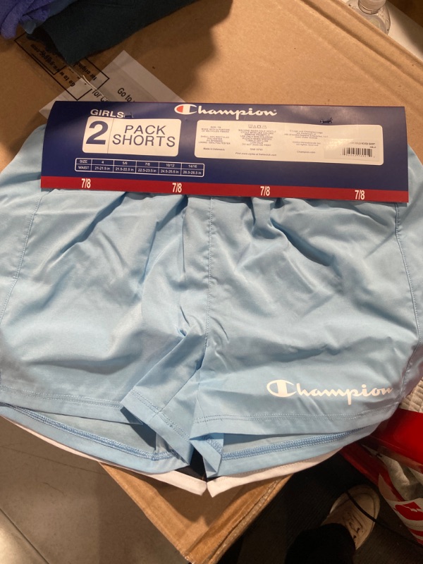 Photo 2 of Champion Girl's 2.5" Black/Blue 2-Pack Active Shorts