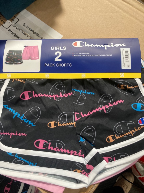 Photo 3 of Champion Girl's 2.5" Black/Pink 2-Pack 5/6