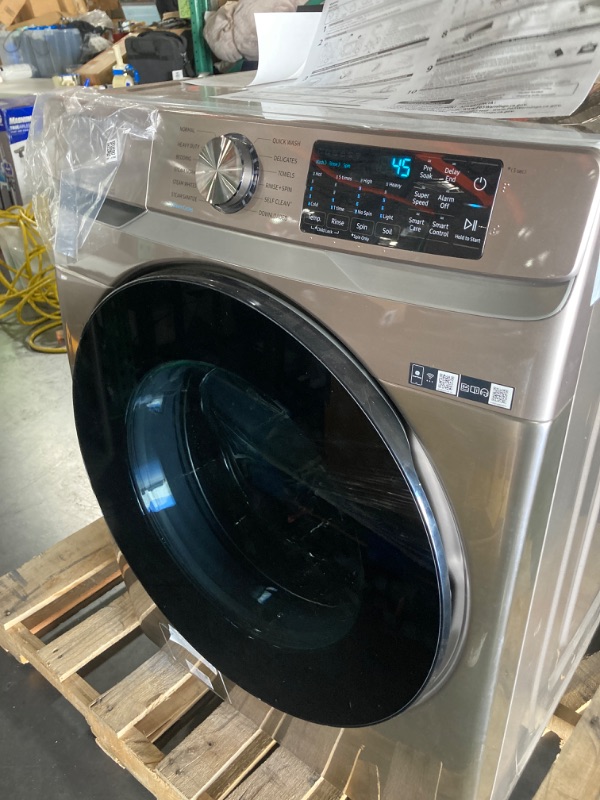 Photo 10 of (READ NOTES) 4.5 cu. ft. Large Capacity Smart Front Load Washer with Super Speed Wash in Platinum
