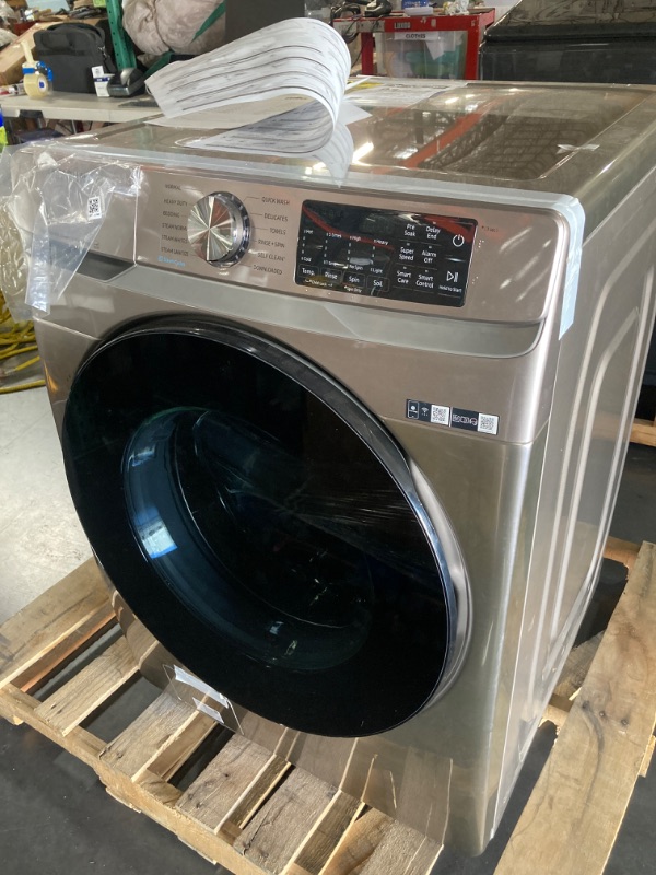 Photo 9 of (READ NOTES) 4.5 cu. ft. Large Capacity Smart Front Load Washer with Super Speed Wash in Platinum
