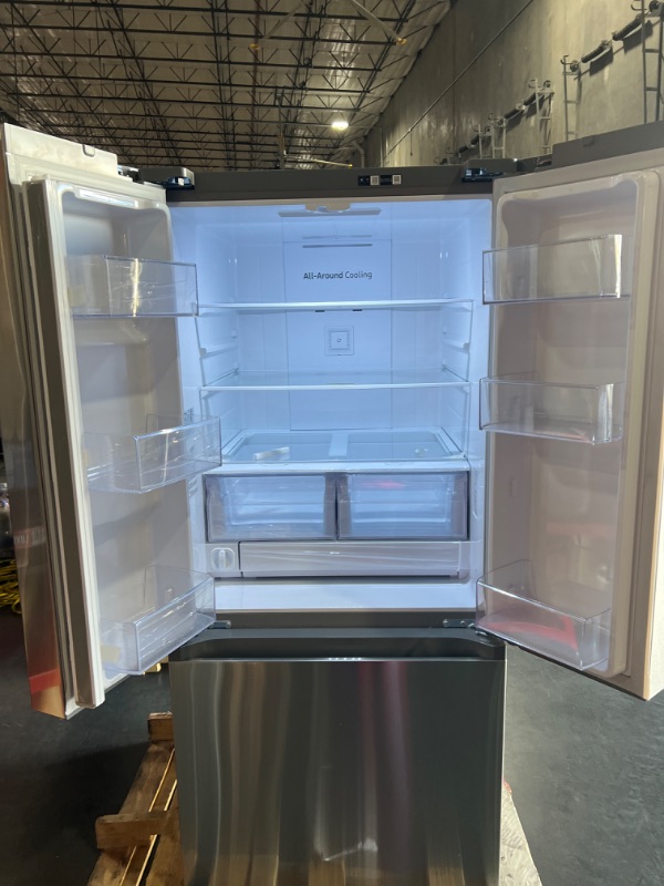 Photo 9 of ***READ NOTES***22 cu. ft. Smart 3-Door French Door Refrigerator with External Water Dispenser in Fingerprint Resistant Stainless Steel
