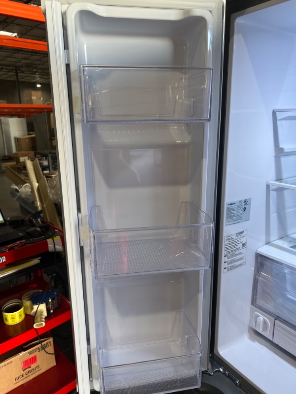 Photo 8 of ***READ NOTES***22 cu. ft. Smart 3-Door French Door Refrigerator with External Water Dispenser in Fingerprint Resistant Stainless Steel
