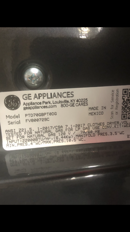 Photo 11 of ***READ NOTES***
GE Profile™ 7.4 cu. ft. Capacity Smart aluminized alloy drum Electric Dryer