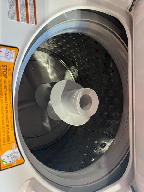 Photo 9 of ***READ NOTES***GE Unitized Spacemaker® 3.8 cu. ft. Capacity Washer with Stainless Steel Basket and 5.9 cu. ft. Capacity Gas Dryer
