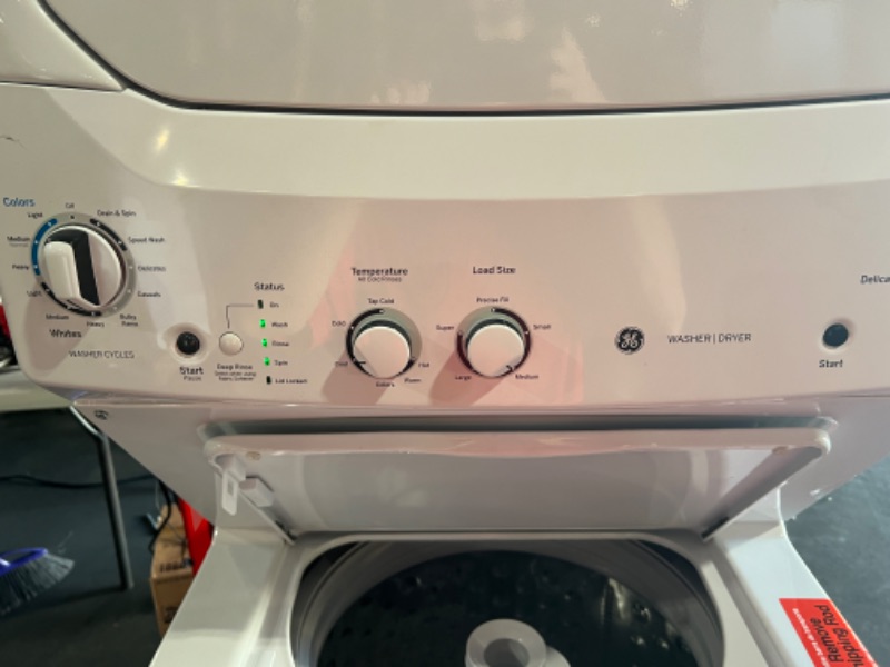 Photo 11 of ***READ NOTES***GE Unitized Spacemaker® 3.8 cu. ft. Capacity Washer with Stainless Steel Basket and 5.9 cu. ft. Capacity Gas Dryer
