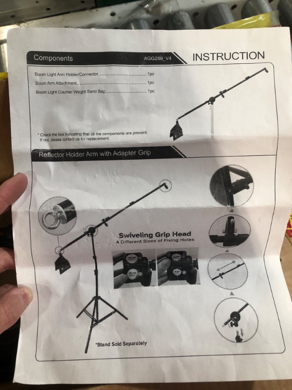 Photo 2 of LimoStudio Extendable Boom Arm Bar for Boom Stand, Max 79.5 inch Long Reflector Holder